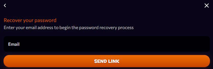 recovery password aphrodite casino